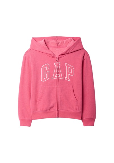Gap Relaxed Gap Logo Fermuarlı Sweatshirt - 746744-9998 Pembe