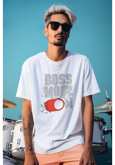 Stil X Yeni Sezon Oversıze Erkek T-shırt, Sizi Anlatan Tasarımlar Beyaz-2