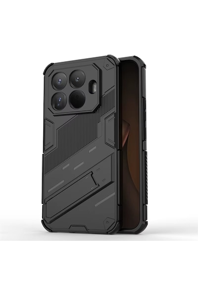 Microcase Xiaomi 15t Pro Matrix Serisi Armor Standlı Perfect Koruma Kılıf - Siyah Al3416 Siyah