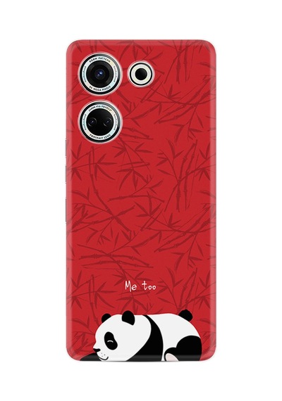 Tecno Camon 20 Kılıf Resimli Desenli Silikon Platinium Series Sleeping Panda 1810