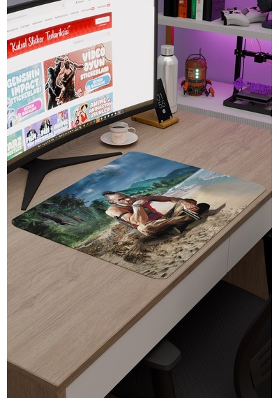 Far Cry Kaymaz Dikişli Kauçuk Oyuncu Mousepad V3 - 48x40 Xl Gaming Mouse Pad Fare Altlığı