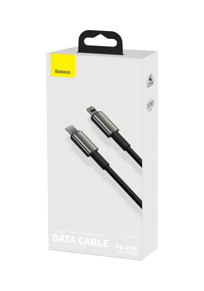 Tungsten Gold Hızlı Şarj Kablosu Type-c To İp Pd 20w, 1m, Siyah Diğer
