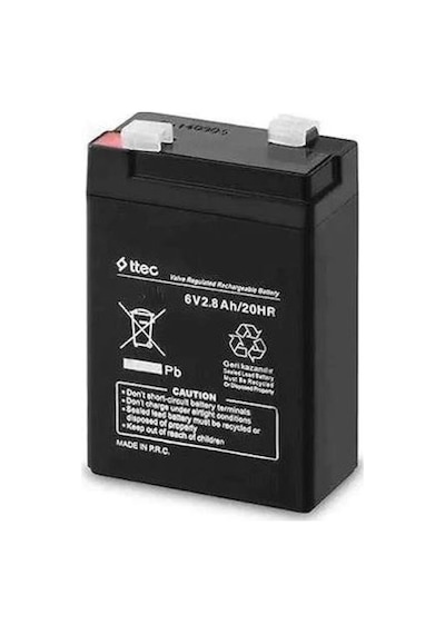 Ttec 6 Volt 2, 8 Amper Bakımsız Kuru Akü / 444836081