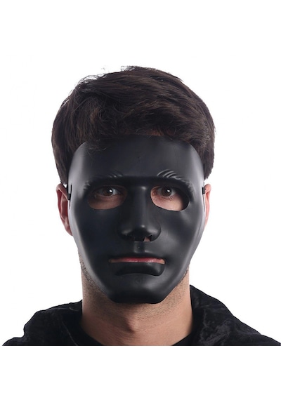 Mey İthalat Siyah Renk Hip Hop Anonim Jabbawockeez Dans Maskesi 18x19 Cm