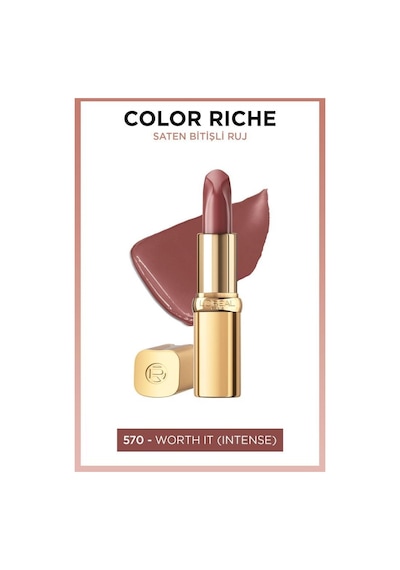 L'Oreal Paris Color Riche Saten Bitişli Ruj 570 Worth It Intense