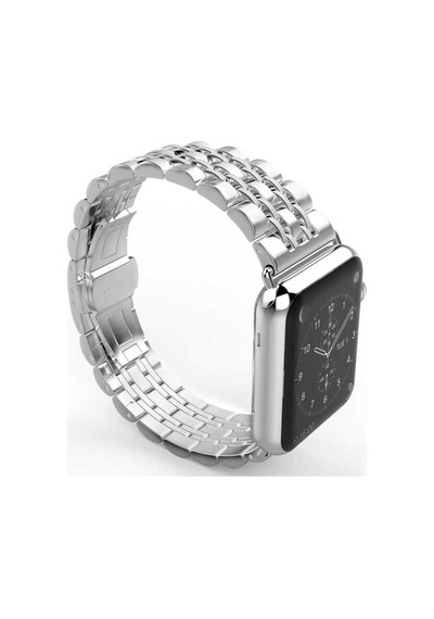Apple Uyumlu  Watch Ultra 49mm Kordon Krd-14 Metal Strap Kayış Gold