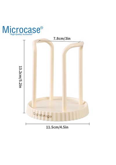 Microcase Masaüstü Kağıt Bardak Tutucu Düzenleyici - Al5308 2 Adet Bej