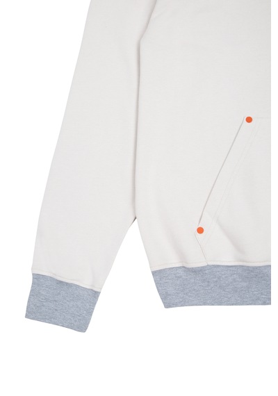 Beord Taş-gri %100 Pamuk Kapüşonlu Sweatshirt Bhd1-139