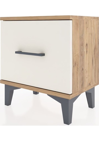 Arges Komodin Tek Çekmeceli 44x30x48 Çam-aytaşı Atlas Çam