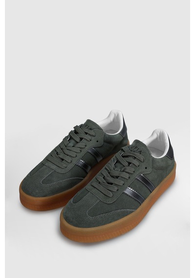 Lufian 112230234 Davıd Sneaker Erkek Deri Ayakkabı Yeşil