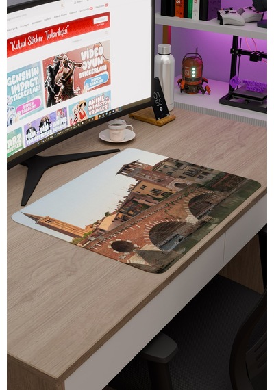 İtalya V1 48x40 Xl Gaming Kauçuk Kaymaz Taban Mouse Pad Fare Altlığı