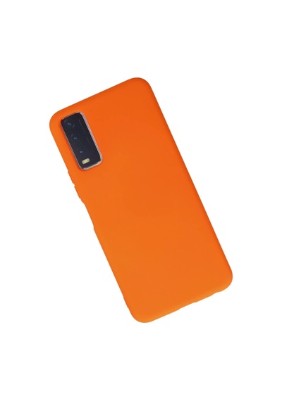 Vivo Y11s Kılıf Nano İçi Kadife Silikon - Turuncu 0.2M-Çok Renkli
