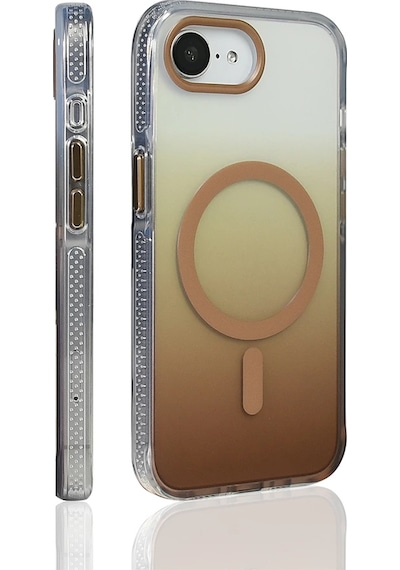 Apple Uyumlu iPhone 16e Kılıf M-safe Şarj Özellikli Transparan Renk Geçişli Zore Toros Kapak