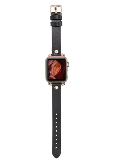 Bouletta Apple Watch Uyumlu Deri Kordon 38-40-41mm Rt Rst1 Siyah