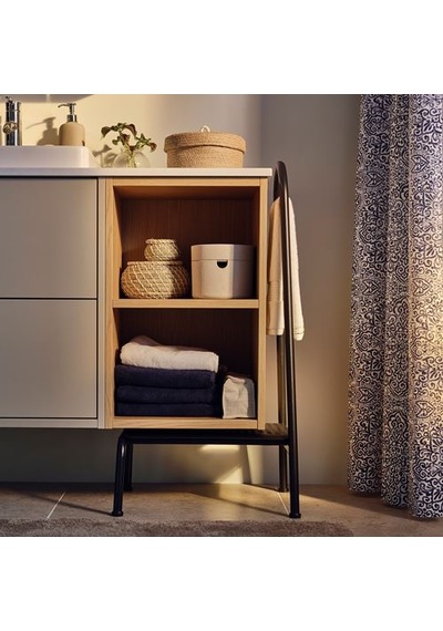 Ikea Bäsıngen Tırabzanlı Basamaklı Tabure, Antrasit, 1 Basamaklı