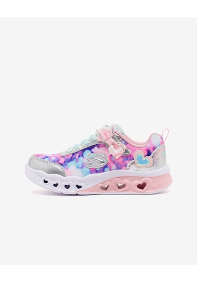 Skechers Flutter Heart Lıghts - Blurred Love Büyük Kız Çocuk Gri Işıklı Spor Ayakkabı 303255l Sllp