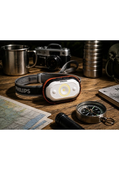 Philips SFL3001H/62 LED Sensörlü Kafa Lambası 3W IPX4 Suya Dayanıklı Hareket Sensörlü 3xAAA Pilli