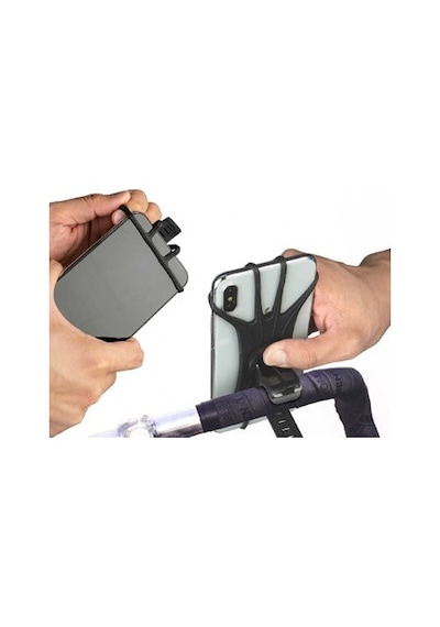 Bisiklet Telefon Tutucu Bike Holder Esnek 4.5-6 İnç Destekler Siyah
