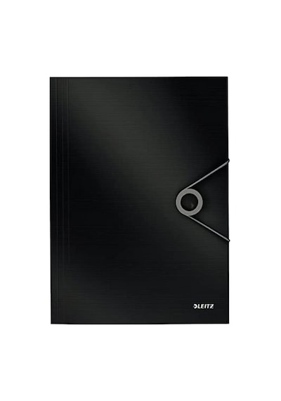 Solid İnce Lastikli Dosya, 150 Sayfa Kapasiteli, Siyah, 45631095