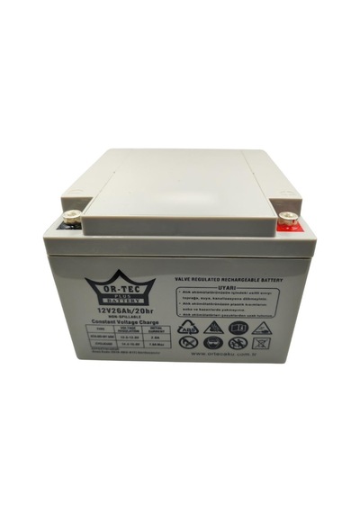 Ortec 12v 26ah Bakımsız Kuru Ups Aküsü