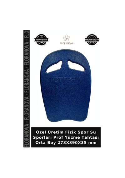 Özel Üretim Fizik Spor Su Sporları Prof Yüzme Tahtası Orta Boy 273x390x35 Mm Mavi