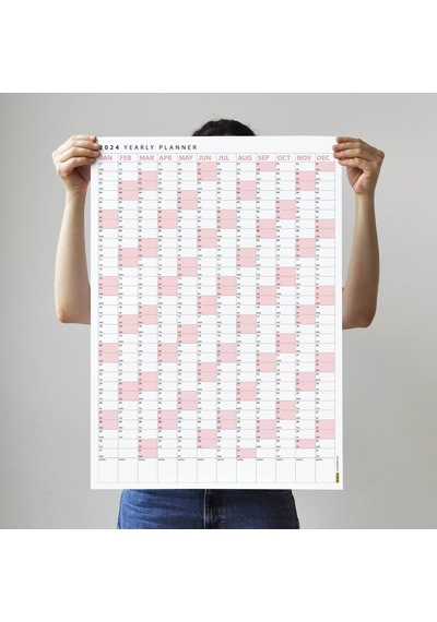 2027 Yıllık Planlayıcı Poster Takvim, Pembe Renk Planlayıcı Takvim, 2027 Okul Takvimi