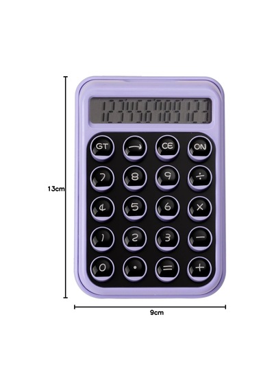 Renkli Ve Işık Enerjili Hesap Makinesi - Bl2122 Mor Diğer