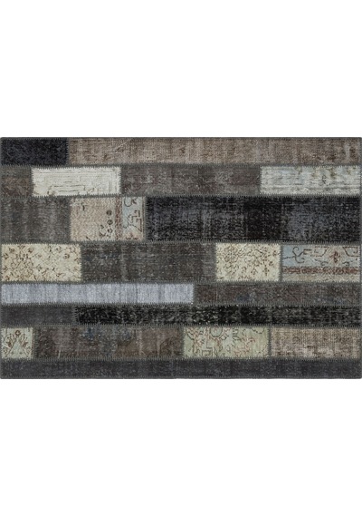 Klasik Modern Patchwork Eskitme Halı 120 X 180 Cm 5998