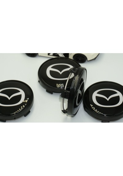 Mazda Jant Göbeği Siyah Kapak Seti 60mm