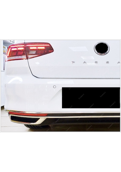 Vw Passat B8.5 Krom Arka Tampon Alt Çıta 3 Prç P.Çelik 2019 Üzeri