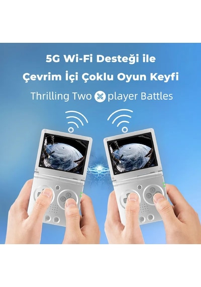 Rg35xxsp Katlanabilir Retro El Oyun Konsolu 64 Gb Gümüş - 3.5 İnç Oca Ips Ekran H700 İşlemci 5g Wi-fi Hdmı Bluetooth Psp, Ps1, Nds Destekli