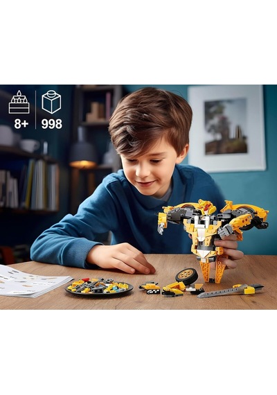 Sillbird 2'si 1 Arada Model Araba Ve Transformers Robot Setı,998 Parça, 8+ Yaş Için Koleksiyonluk Oyun Setleri