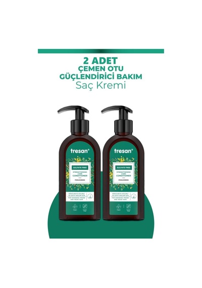 Tresan Çemen Otu Güçlendirici Sülfatsız Bakım Saç Kremi 300 Ml 2 Adet