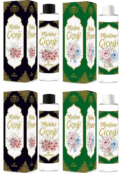 Esved Mekke Çiçeği + Medine Çiçeği Kolonyası 4 x 400 ML