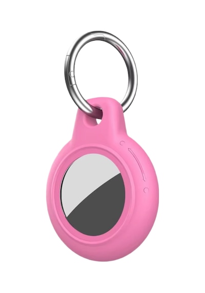 Piili Apple Uyumlu   Airtag Silikon Koruyucu Kılıf Pembe