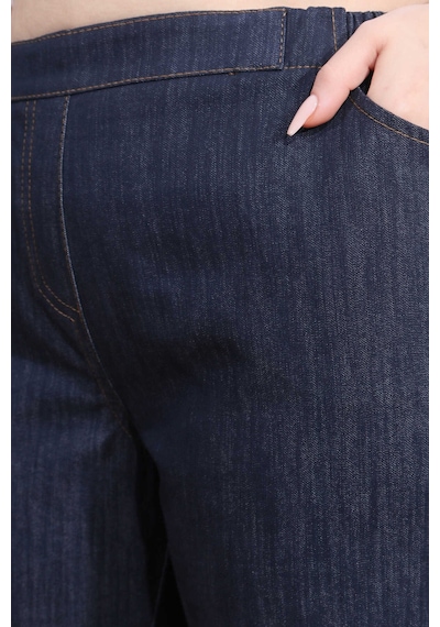 Tolga Saraçoğlu Kadın Beli Lastikli Rahat Kesim Boru Paça Denim Pantolon 30148 Lacivert Tolga Saraçoğlu Kadın Beli Lastikli Rahat Kesim Boru Paça Denim Pantolon 30148 Lacivert