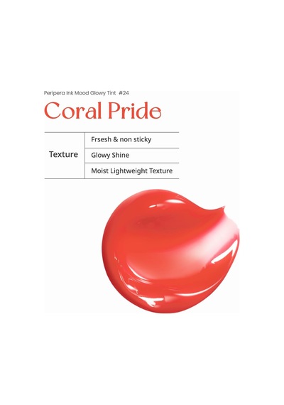 Kalıcı, Pigmentli, Parlak Bitişli Tint Ink Mood Glowy Tint 24 Coral Pride Soda Cafe