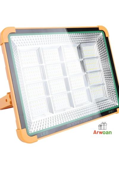 Arwoan 300w Led Projektör Ip67 Dış Mekan Su Geçirmez Bahçe, Şantiye Ve Fabrika Aydınlatma Beyaz Işık Floodlight