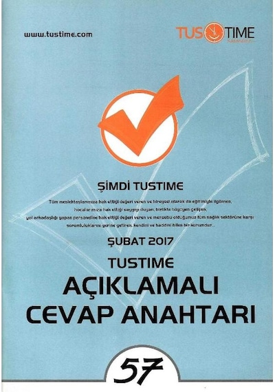 Tus Time 2017 Deneme Sınavı Temel Bilimler Ve Klinik Bilimler Testi Soru Ve Açıklamaları Cevap Anahtarlı 57