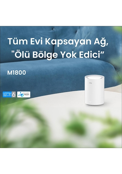 Cudy M1800 2.4 -5 GHz 1200 Mbps WİFİ 6 Mesh Router (3 Adet)