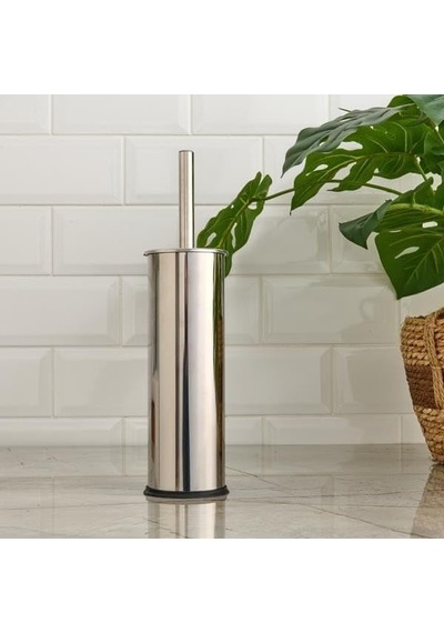 Bath Akıllı Kapaklı Tuvalet Fırçası - Krom - 36 Cm Genel