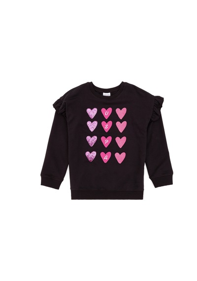 U.s. Polo Assn. Kız Çocuk Siyah Sweatshirt 50317912-vr046 Sıyah