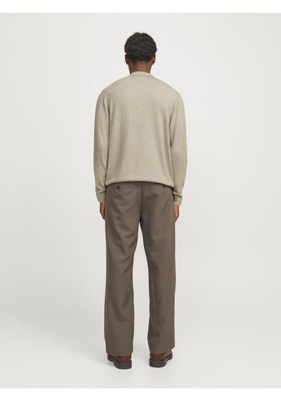Jack & Jones Erkek Polo Gömlek Einfarbig Bej Sweatshirt - 12268210
