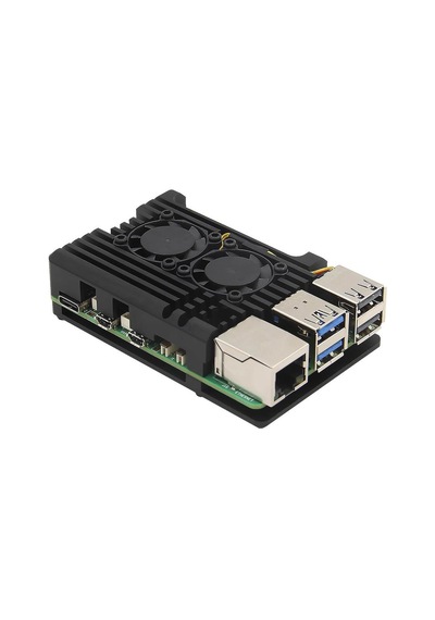Raspberry Pi 5 Çift Fanlı Alüminyum Kasa Soğutucu Muhafaza Kutusu