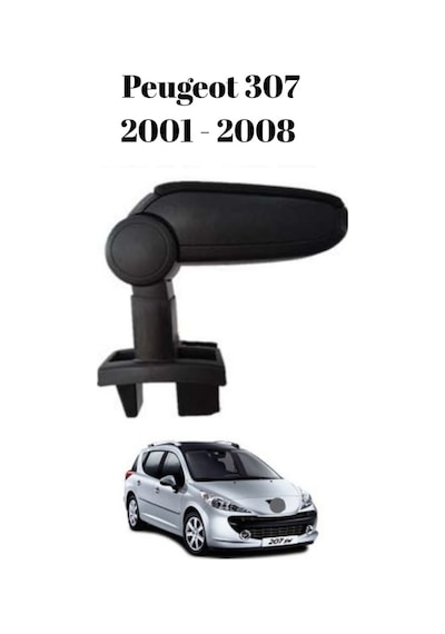 Peugeot 307 2001 2002 2003 2004 2005 2006 2007 2008 Uyumlu Araca Özel Kolçak Kol Dayama Orta Konsol Siyah