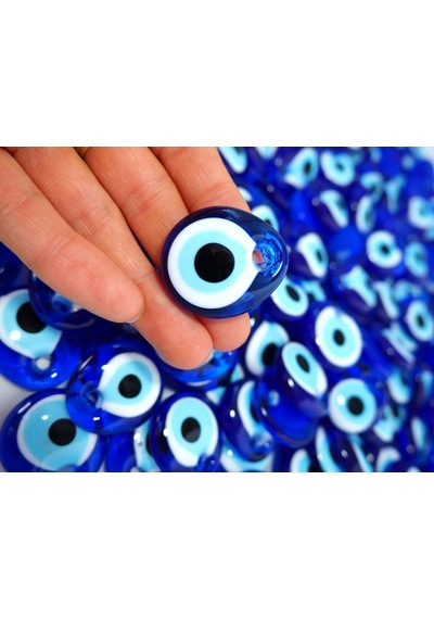 Cam Nazar Boncuğu Minik Boy 25 Adet 3 Cm
