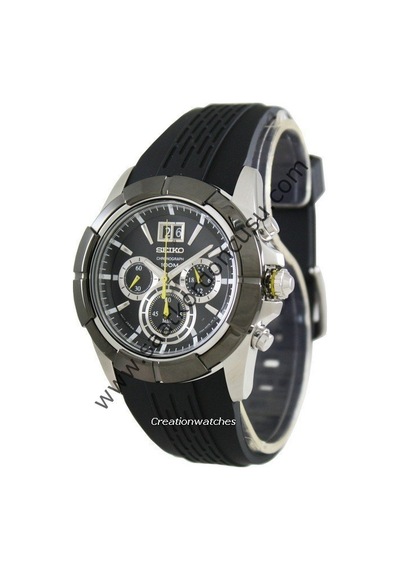 Seiko Spc101p Lord Modeli Siyah Silikon Kordon Siyah