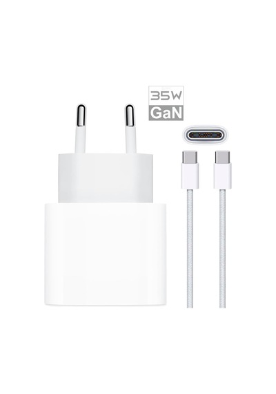 Bydiz Apple İphone 35w Usb-c 16/15/pro/max/plus Güç Adaptörü Set Gan Tech Type-c Hızlı Şarj Cihazı