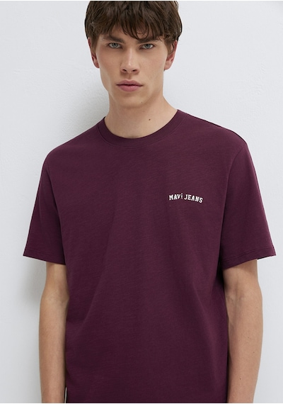 Mavi - Mavi Jeans Baskılı Bordo Tişört 0613577-70434