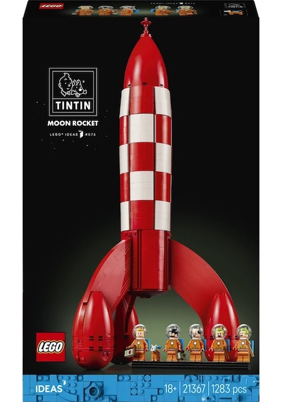 LEGO® Ideas Tintin® Ay Roketi 21367 - Yetişkinler için Dekoratif Model Yapım Seti (1283 Parça)